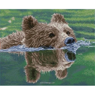Broderie diamant Squares - Grizzly swim - Diamond Dotz