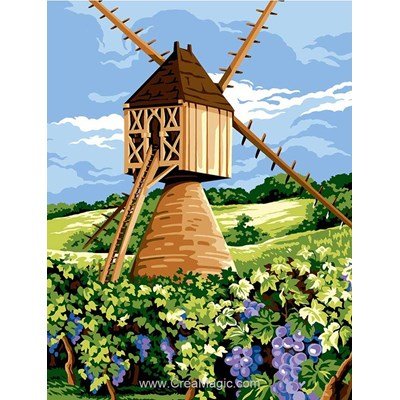 Le moulin de vignes canevas - Margot