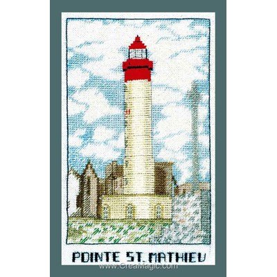 Phare st mathieu modèle broderie au point de croix - Le Bonheur Des Dames