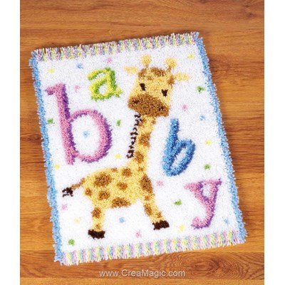 Kit tapis point noué abc girafe - Vervaco