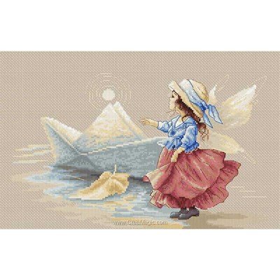 Barque en papier kit à broder - Luca-S