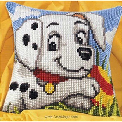 Coussin au point de croix mon dalmatien de disney de Vervaco