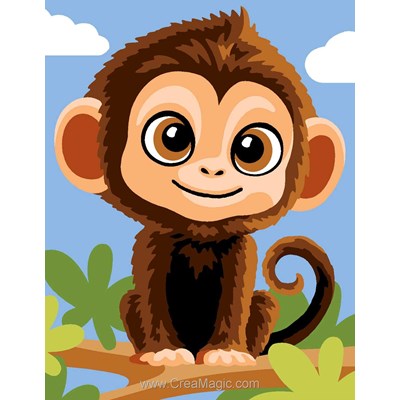 Kit Canevas Complet - Singe - Margot