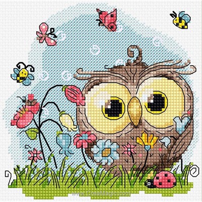 Kit broderie Happy owl - Luca-S