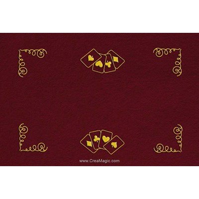 Broderie modele point de croix Brodélia tarot belote bordeaux