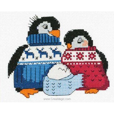 Mini kit broderie RIOLIS amitié de pingouins