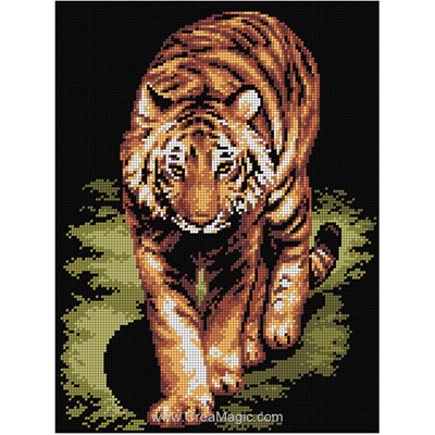 Canevas Animaux  sauvages - Canevas tigre de l'ombre - Orchidea
