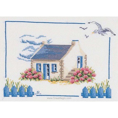 Broder en point de croix en bretagne - Marie Coeur