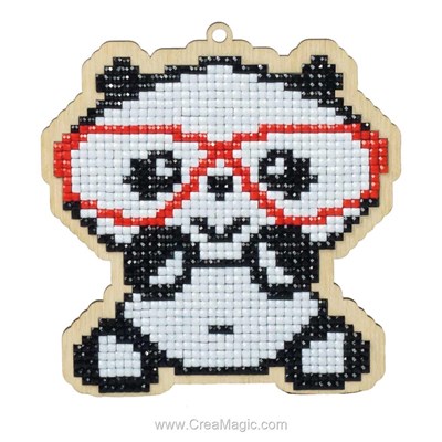 Kit broderie diamant panda in glasses - Wizardi