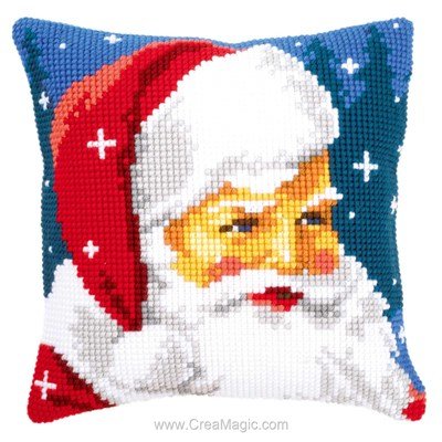 Kit coussin point de croix Vervaco portrait du père noël