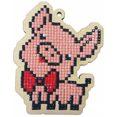 Kit broderie diamant Wizardi piggy