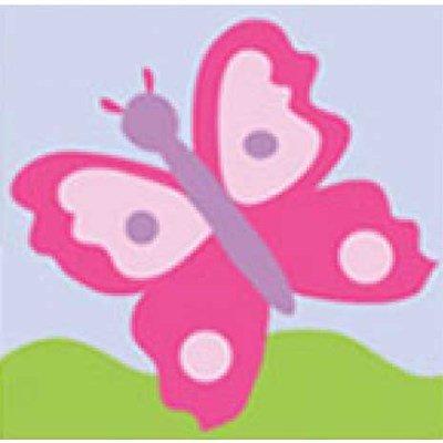 Kit canevas DMC pour enfant le papillon rouge
