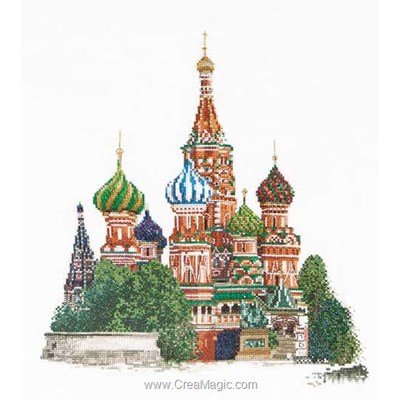 St. Basil's cathedral moscow sur lin kit tableau Thea Gouverneur point de croix