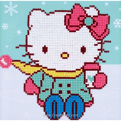 Broderie diamant hello kitty dans la neige - Vervaco