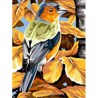 Oiseau aux feuilles d'automne canevas - Margot