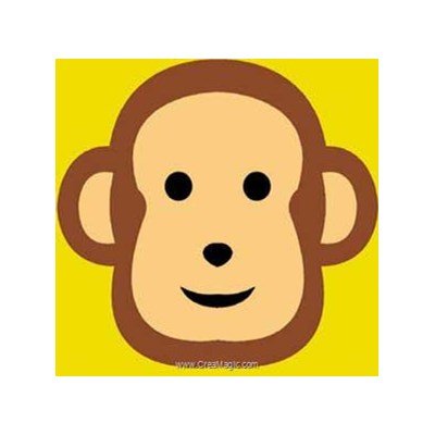 Margot kit canevas a broder pour enfants tête de singe