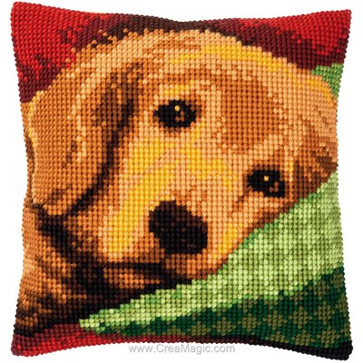 Kit coussin au point de croix Vervaco labrador endormi