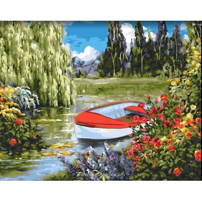 Peinture par numéro - Flower bay - Wizardi