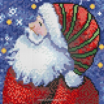 Kit broderie diamant joyeux père noël - Diamond Painting