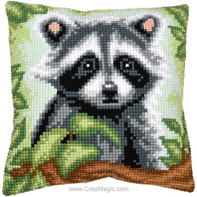 Coussin point de croix Raton laveur - Vervaco