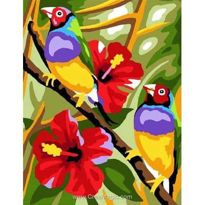 Animaux - Oiseaux et fleurs exotiques - Margot