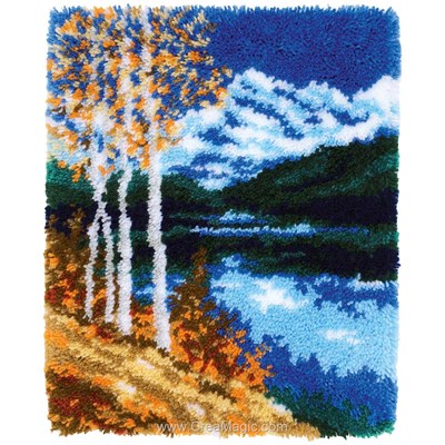 Kit tapis point noue Vervaco paysage d'automne