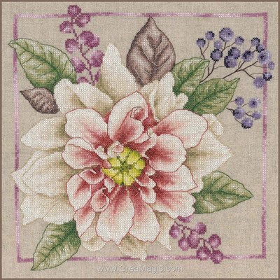 Broderie en point compté blanc florissant de Lanarte