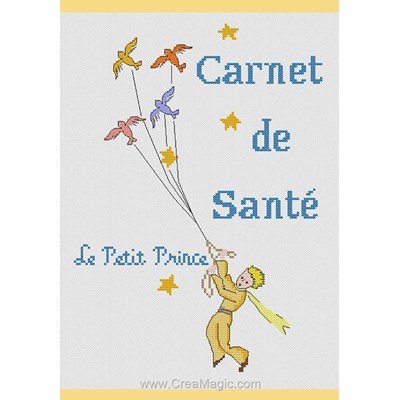 Protège carnet de santé pour bébé à broder l'envol du petit prince Princesse