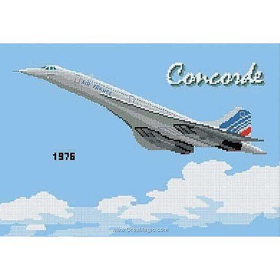 Concorde modèle broderie au point de croix - Luc Création