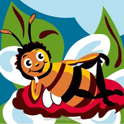 Petite pause d'abeille kit canevas debutant - Luc Création