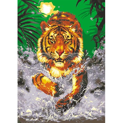Collection d'art canevas la nage du tigre