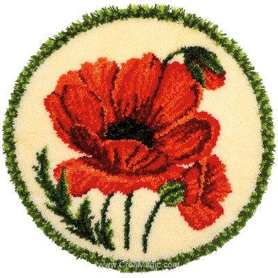 Tapis point noue cycle de coquelicot - Vervaco