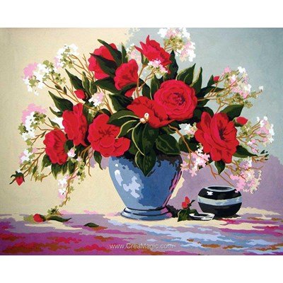 Canevas bouquet en rouge de Collection d'art