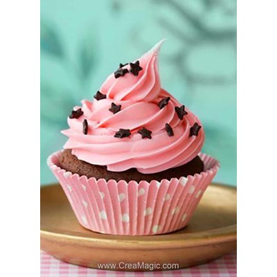 Kit broderie diamant Wizardi pink cupcake