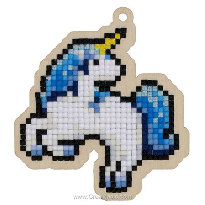 Broderie diamant Wizardi licorne bleue