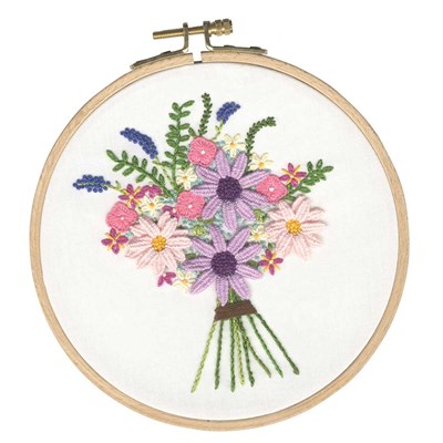 Broderie imprimée en kit bouquet de cosmos - DMC