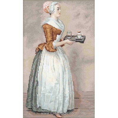 Modèle broderie chocolate d'après j.e. Liotard de RIOLIS