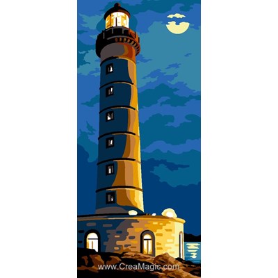 Le phare by night canevas - SEG