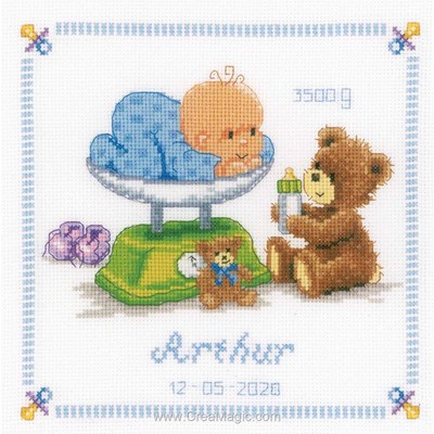 Broderie Naissance Bebe Et Tableau Prenom Point De Croix