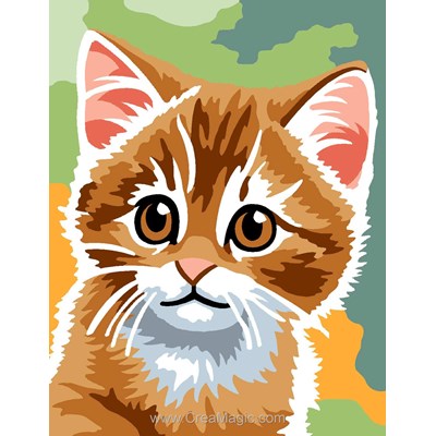 Kit Canevas Complet - Chat roux - Margot