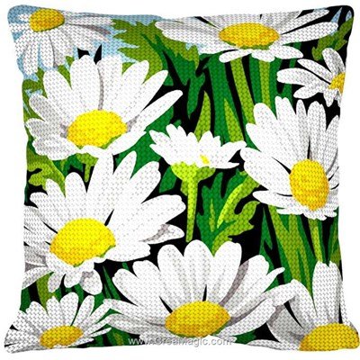 Kit coussin au demi point SEG tendres marguerittes