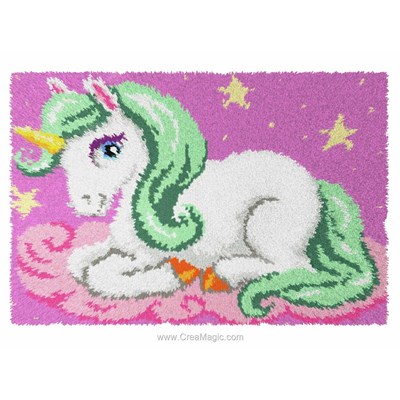 Tapis point noue licorne sur le nuage magique d'Orchidea