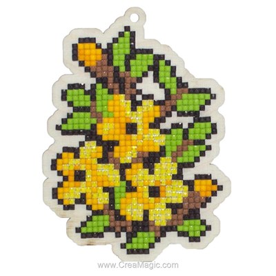 Kit broderie diamant Wizardi yellow pansies