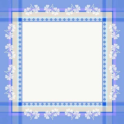 Nappe rosine - bleu - DMC