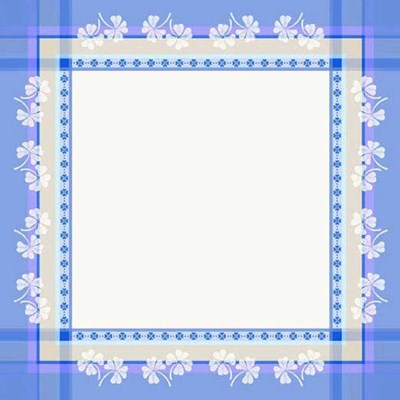 Nappe rosine - bleu - DMC