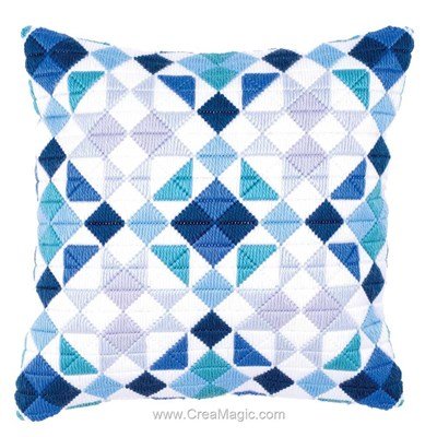 Kit coussin point lancé cielbleu clair - Vervaco