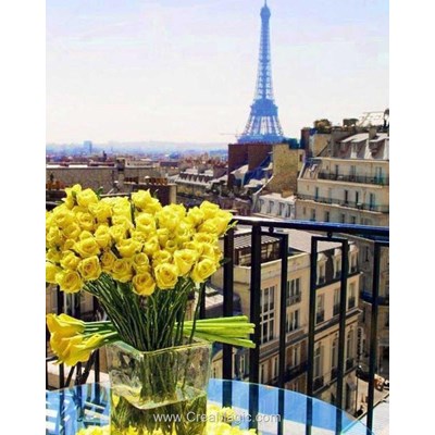 Broderie diamant Collection d'art paris yellow rose