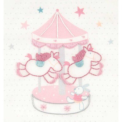 Broderie imprimée en kit carrousel -baby stars de DMC