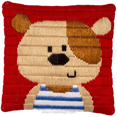 Coussin point lancé Vervaco petit ours matelot