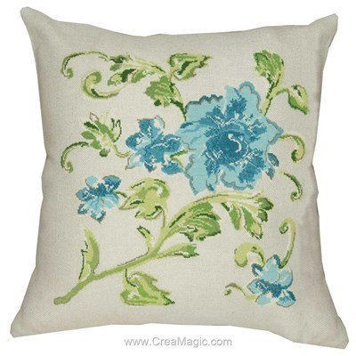 Coussin fleur hegga à broder au point de croix d'Anette Eriksson